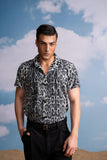 GREY ANIMAL PRINT SEQUINS SHIRT