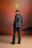 CHARCOAL TEXTURED PANTSUIT WITH WAISTCOAT