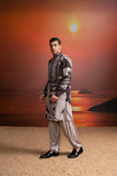 CHOCOLATE PRINTED SEQUINS KURTA WITH SALWAR