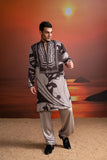 CHOCOLATE PRINTED SEQUINS KURTA WITH SALWAR