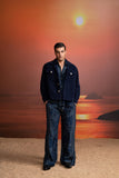 INDIGO SILK COUDROY JACKET