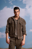 BROWN SHEETED SEQUINS VEST