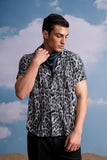 GREY ANIMAL PRINT SEQUINS SHIRT