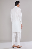 Off White Embroidered Kurta-Jacket Set 1