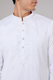 Off White Embroidered Kurta Set 2