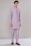 Lavender Embroidered Shrug Set