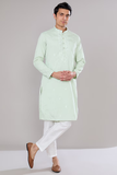 Mint Green Embroidered Kurta Set 5