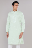 Mint Green Embroidered Kurta Set 5