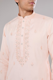 Peach Embroidered Kurta Set 6