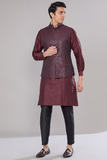 Maroon Embroidered Kurta Set 7