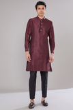 Maroon Embroidered Kurta Set 7