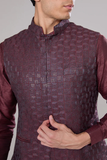 Maroon Embroidered Kurta Set 7