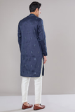 Royal Blue Embroidered Kurta Set 8