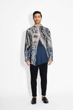 SHA -MORPH Black ombre short kurta