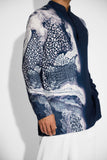SHA -Swirl print blue short kurta 2