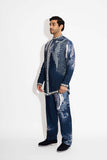 SHA -MORPH Blue Front Open Short kurta