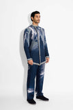 SHA -MORPH Blue Front Open Short kurta