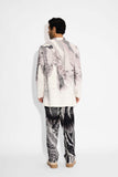 SHA -LUSH MORPH print Ivory Short kurta