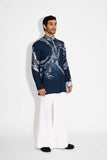 SHA -MORPH print Blue Short Kurta