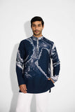 SHA -MORPH print Blue Short Kurta