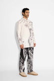 SHA -DOTS print Ivory Short kurta
