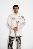 SHA -DOTS print Ivory Short kurta