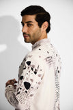 SHA -DOTS print Ivory Short kurta