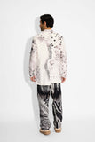 SHA -DOTS print Ivory Short kurta