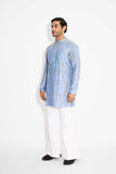 SHA -ABYSS DOTS frost blue kurta