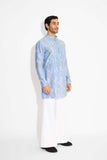 SHA -ABYSS DOTS frost blue kurta