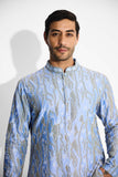 SHA -ABYSS DOTS frost blue kurta