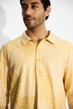 SHA -Yellow drop shoulder kurta