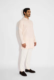 SHA -ORNATE IVORY PINK KURTA