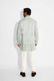 SHA -HEXAGON DOTS embellished Ash Short kurta