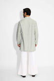 SHA -HEXAGON DOTS embellished Ash Short kurta