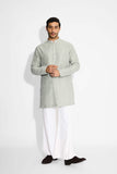 SHA -HEXAGON DOTS embellished Ash Short kurta
