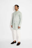 SHA -HEXAGON DOTS embellished Ash Short kurta