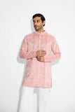 SHA -Sorbet peach floral embellished kurta