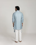 Arrow Front Open Kurta with Stole