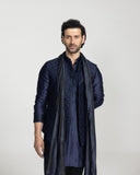Jharokha Booti Nehru Jacket with Front Open Kurta, Stole & Pants 7