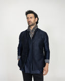 Kantha Nehru Jacket with Front Open Kurta & Pants