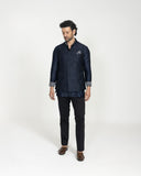 Kantha Nehru Jacket with Front Open Kurta & Pants