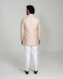 Pixel Nehru Jacket with Front Open Kurta, Stole & Pants