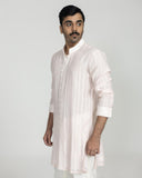 Stripe Aari Front Open Kurta with Pantss