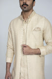 Stripe Aari Nehru Jacket with Aari Kurta & Pants