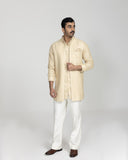 Stripe Aari Nehru Jacket with Aari Kurta & Pants