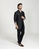Triangle Front Open Kurta with Pants 2