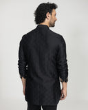 Triangle Front Open Kurta with Pants 2