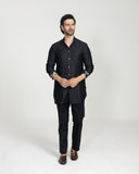 Triangle Front Open Kurta with Pants 2