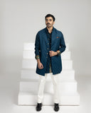 Triangle Long Nehru Jacket with Front Open Kurta & Pants